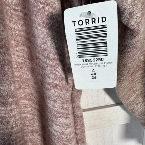 Torrid Super Soft Plush Cowl Neck Long Sleeve Tunic Sweatshirt - Picture 6 of 7